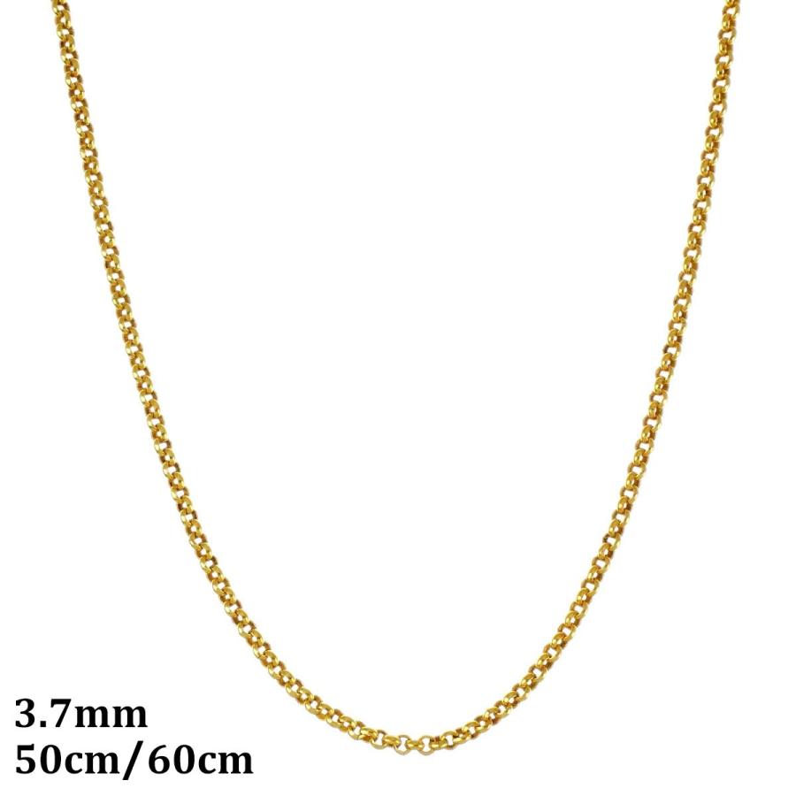 ネックレス メンズ レディース ブランド シルバー 925 ゴールド 18k Gp シンプル Blackdia ロールチェーン ネックレス 3 7mm 50cm 60cm Nk 315 Sbg Official Store 通販 Yahoo ショッピング