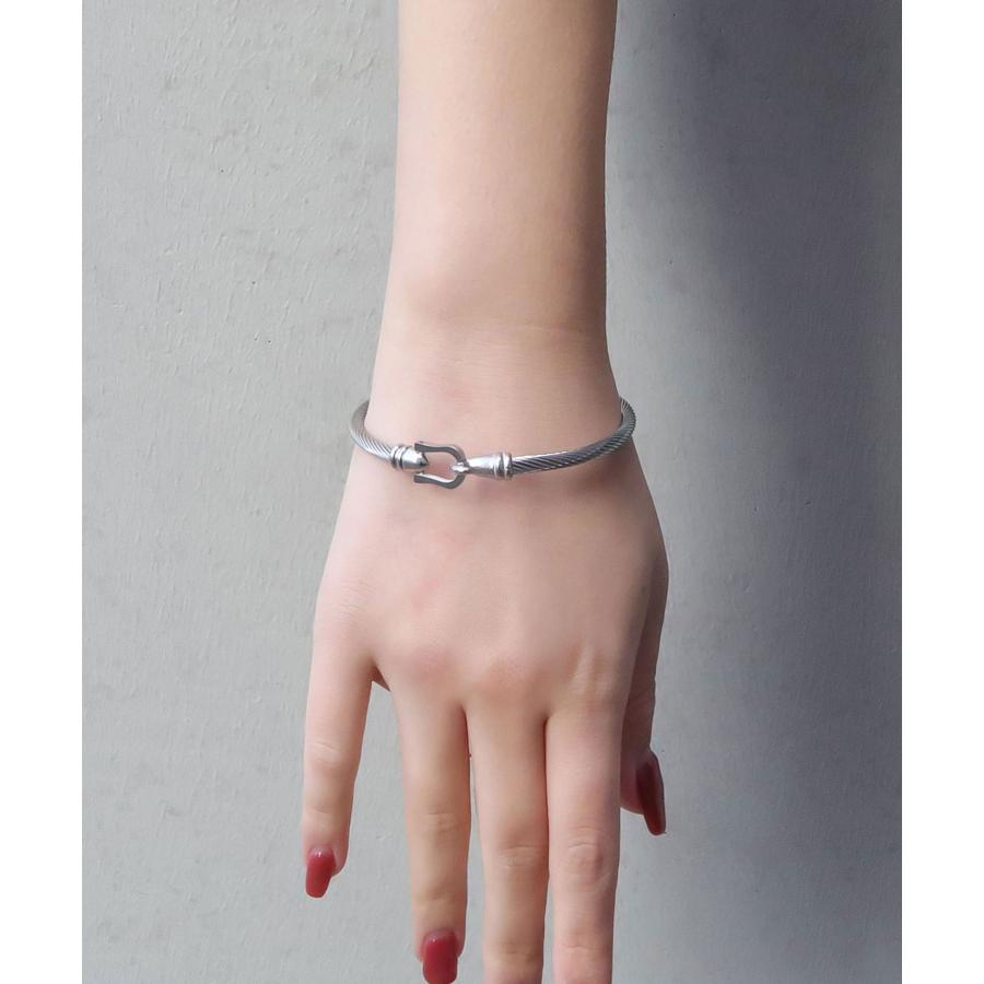 ブレスレット レディース blackdia ocean ワイヤー バングル 馬蹄  