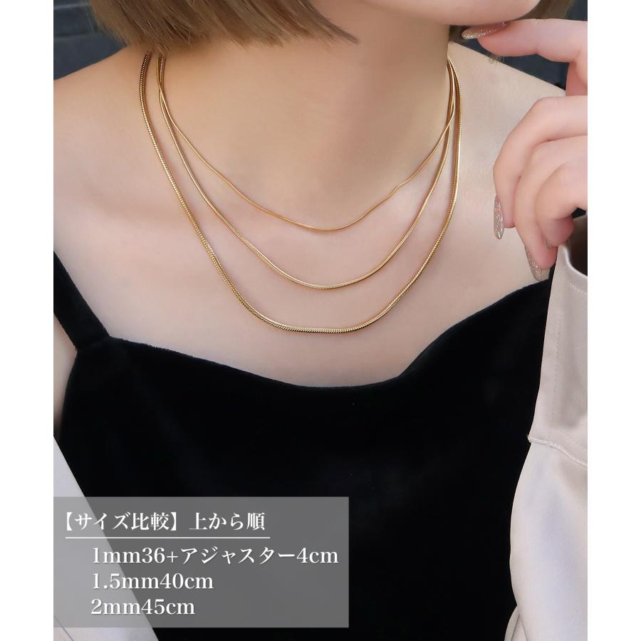 ネックレス スネーク チェーン レディース blackdia ocean ステンレス