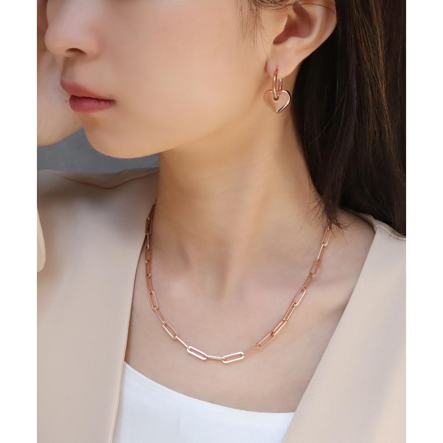 ステンレス製 ピアス 2WAY ハート フープ 金属アレルギー 両耳 セット
