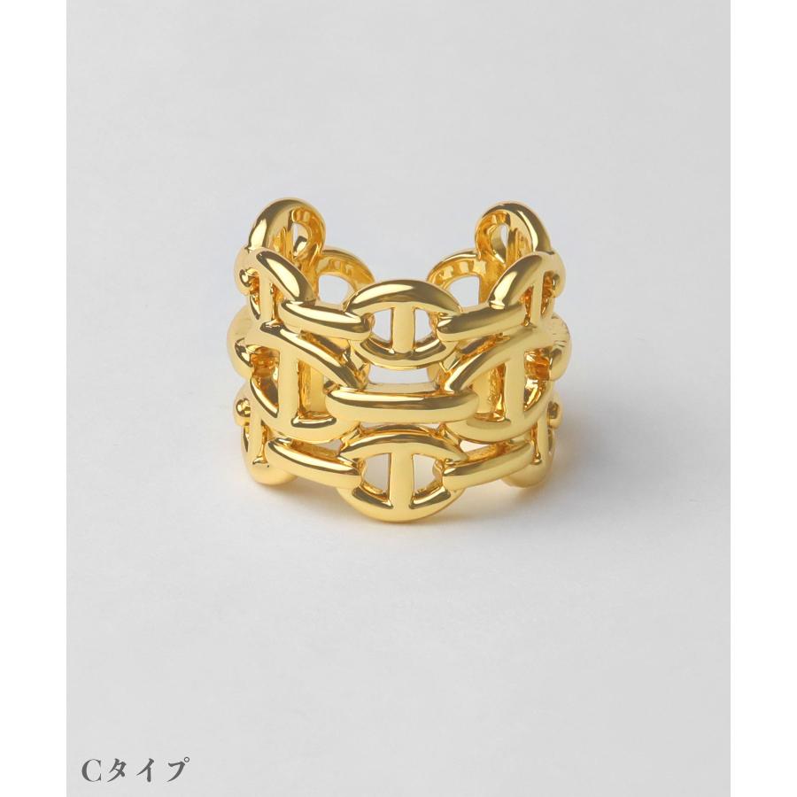 錨＆チェーンモチーフ ブロンズリング