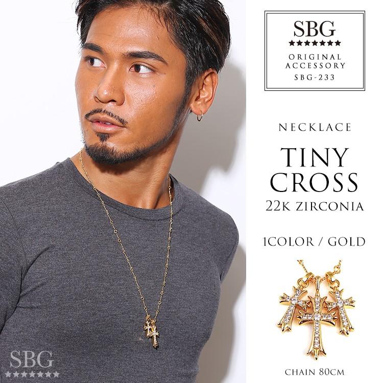 最新人気 人気 メンズ ブランド Sbg 22k Gp ジルコニア トリプル クロス チェーン ネックレス 80cm 金 十字架 ぺンダント トップ 保障できる Cloud Mydl Fr