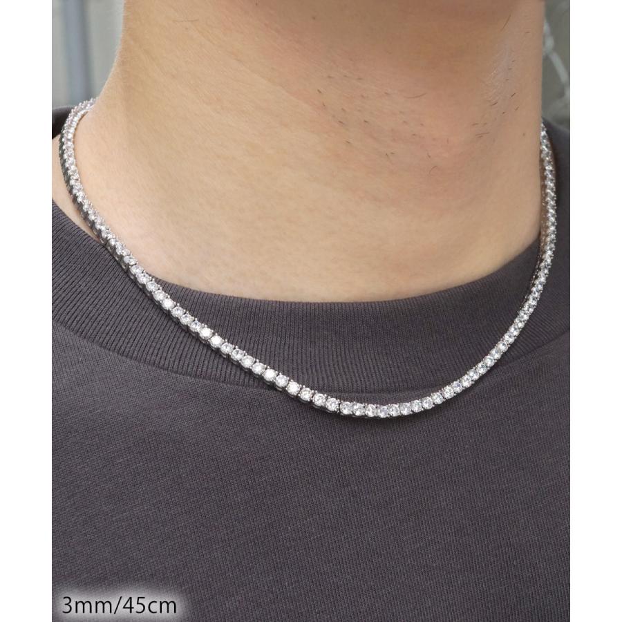 ネックレス メンズ テニス チェーン 細め 高級 ジルコニア 18K ネックレス メンズ テニス チェーン 細め 高級 ジルコニア 18K