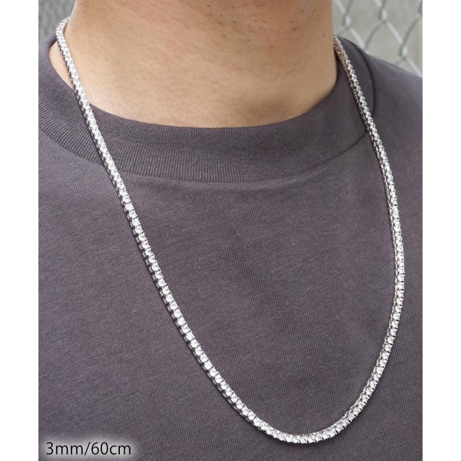 ネックレス メンズ テニス チェーン 細め 高級 ジルコニア 18K ネックレス メンズ テニス チェーン 細め 高級 ジルコニア 18K