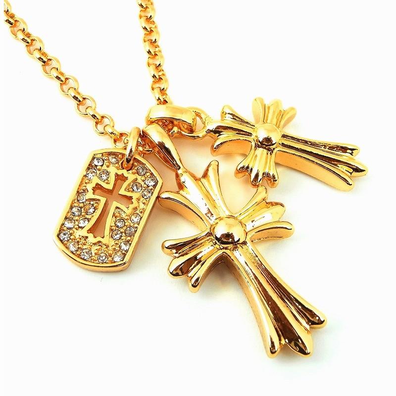 ネックレス メンズ ブランド Sbg 24k Gp ゴールド パヴェ ダブル クロス クロスプレート ネックレス Sbg Nk 025 Sbg Official Store 通販 Yahoo ショッピング