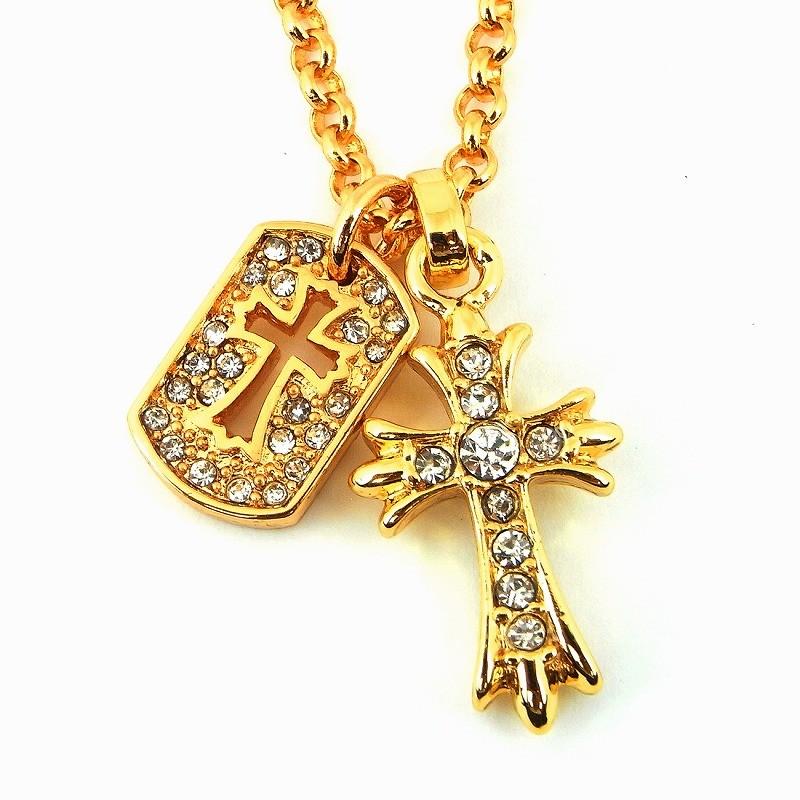 ネックレス メンズ ブランド Sbg 24k Gp ゴールド パヴェ クロス クロス プレート ネックレス Sbg Nk 026 Sbg Official Store 通販 Yahoo ショッピング
