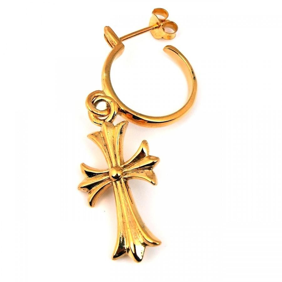 人気 メンズ ブランド Sbg 22k Gp ゴールド クロス ドロップ ピアス 片耳 金 十字架 Sbg Ps 029 Sbg Official Store 通販 Yahoo ショッピング