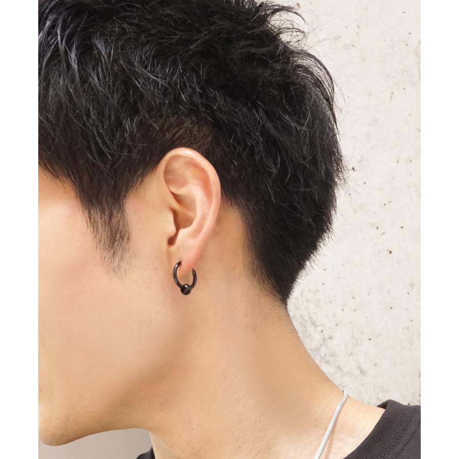 フープピアス メンズ ブランド シルバー シールド型 シンプル 1p 片耳 おしゃれ シルバー925 リングピアス 激安 超特価