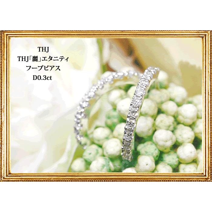 ダイヤモンド専門店THJ ピアス 0.3ct K18 THJ「麗」エタニティ フープ