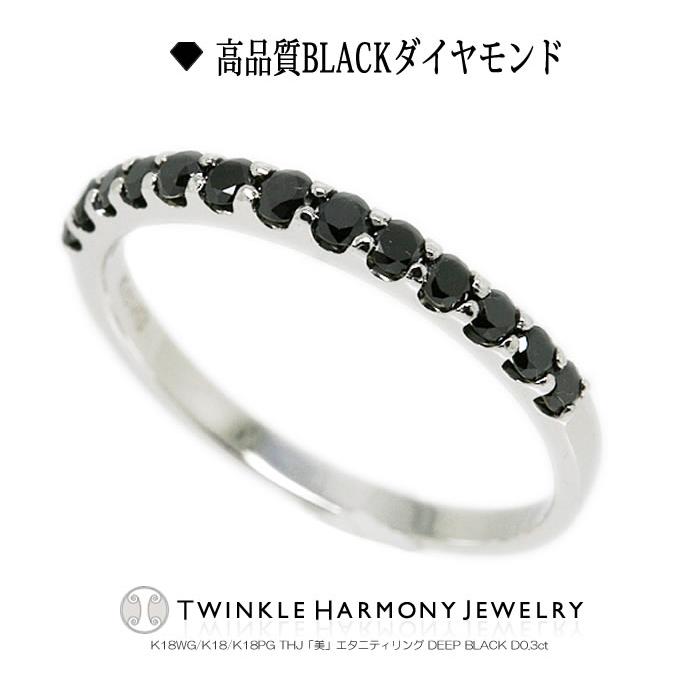 ダイヤモンド専門店THJ 指輪 エタニティ 0.3ct ブラック K18 THJ「美 