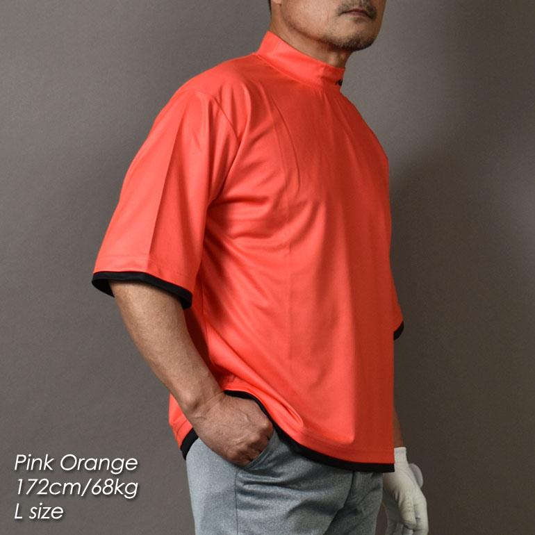 COMONGOLF SALE ゴルフウェア メンズ 半袖 夏 モックネック 吸汗