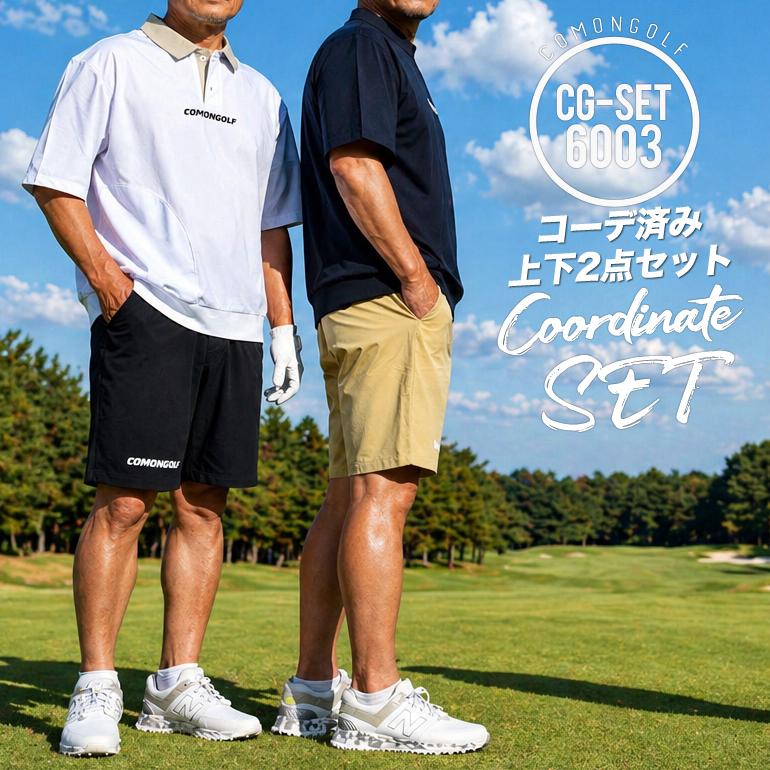 COMONGOLF（コモンゴルフ） ゴルフウェア 半袖 夏 ポロシャツ ショート