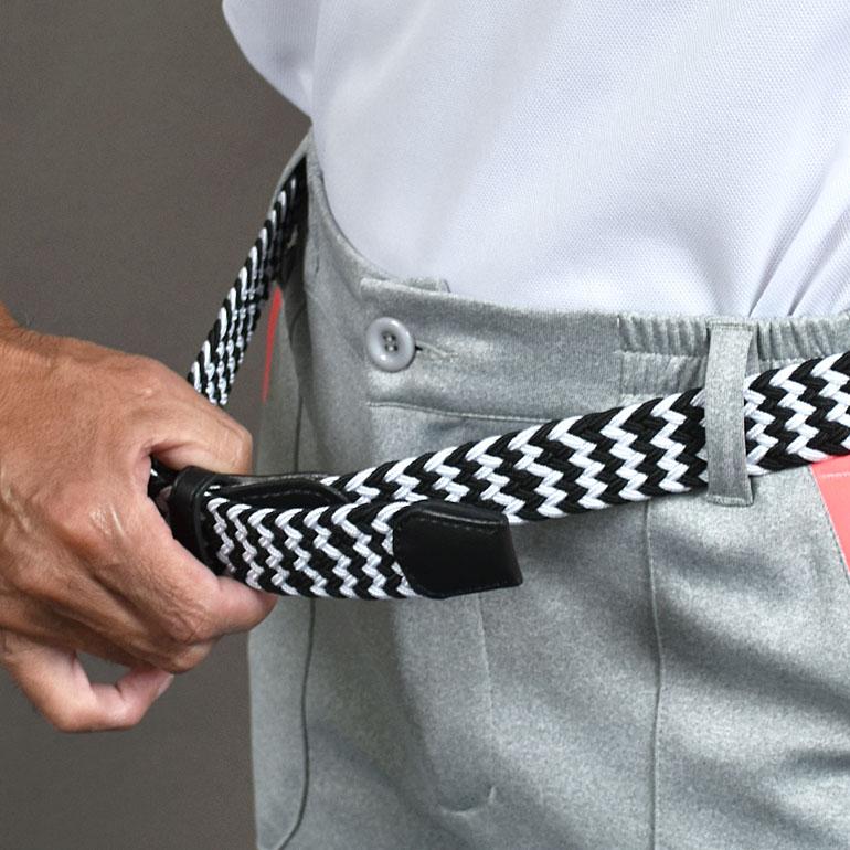 ゴルフ ベルト メンズ 穴なし 穴レス 無段階 ゴルフベルトゴム