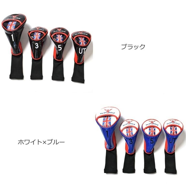 ゴルフ ヘッドカバー ユニオンジャック ウッド用 ドライバー 3W 5W UT