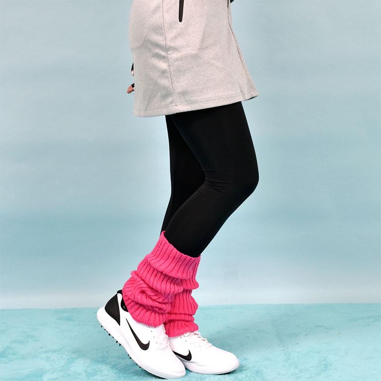 ゴルフ レッグウォーマー 秋冬 レディース ゴルフウェア ファー 防寒