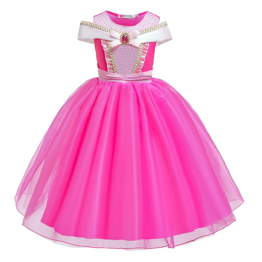 ドレス 3点セット ワンピース 子ども服 オーロラ姫 風 ピンク ロング 子供服 衣装 コスプレ 誕生日 プレゼント ハロウィン クリスマス アナと雪の 女王風|diashine|13