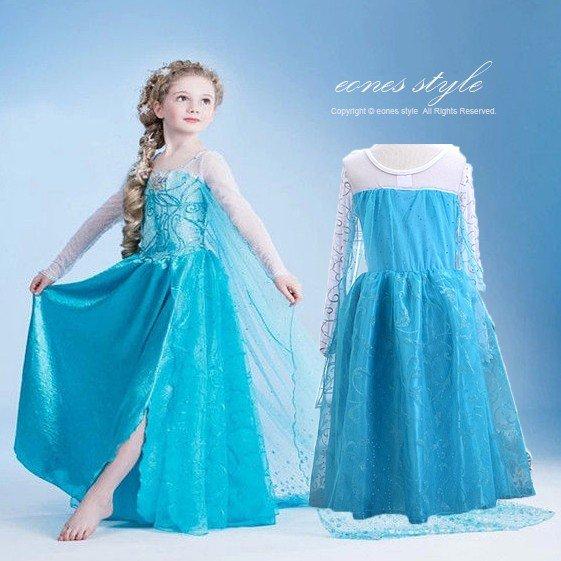 子供用 ドレス エルサ風 コスチューム アナ雪 子供服 衣装 コスプレ 誕生日 プレゼント パーティー お姫様 ハロウィン クリスマス エルサドレス プリンセス|diashine|04