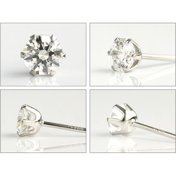 PT900 シグニティ社製 スーパーキュービックジルコニアピアス 0.6ct