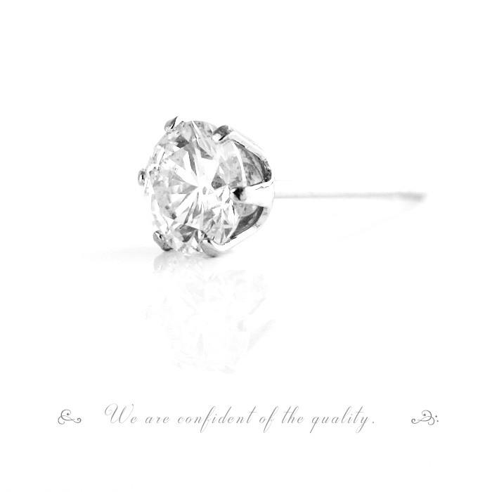 PT プラチナ ダイヤモンド ピアス 片耳 今だけ特価！0.35ct 50,600→43,800円 選べる2種 品質保証書付orソーティング(鑑定書の元)付 ダイヤピアス ダイヤ ピアスの画像