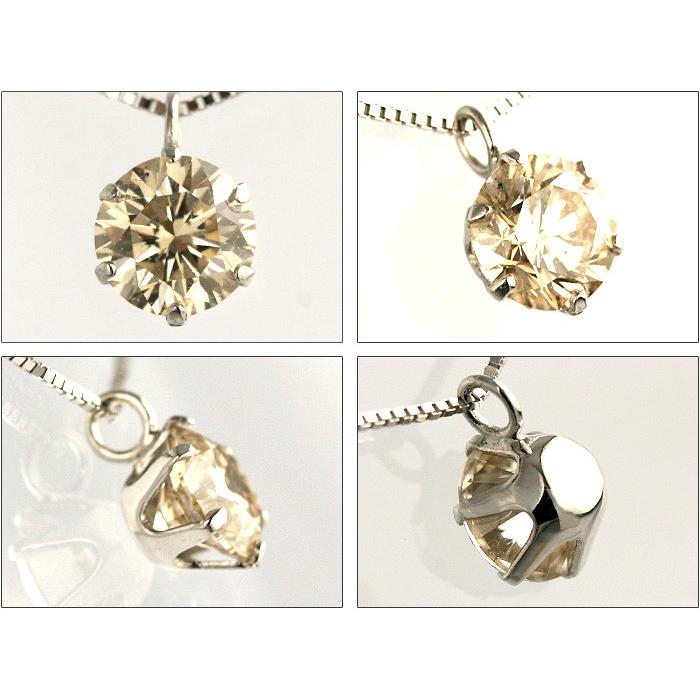 デザインが選べる　別格のダイヤモンドシリーズ  ダイヤネックレス 0.5ct Brownカラー SIクラス  品質保証書付 輝き厳選保証の画像