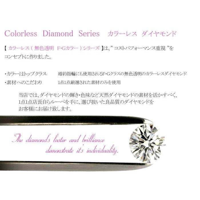 天然ダイヤモンド ペンダントネックレス 0.50ct 無色透明 F・Gカラー 品質保証書付 ダイヤモンド ネックレス 輝き厳選保証の画像