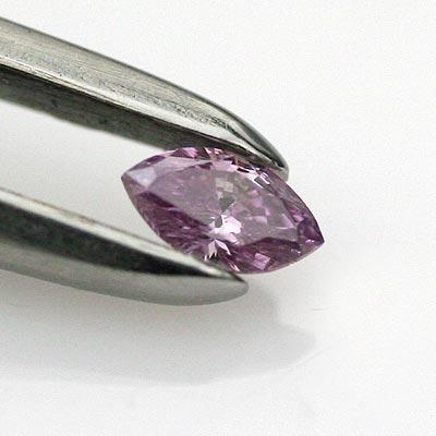 中央宝石研究所鑑定書付き 天然パープルダイヤ 0.120ctI1-ファンシー 