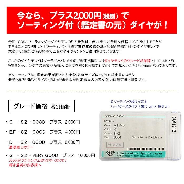素材が選べる　別格のダイヤモンドシリーズ  ダイヤネックレス 0.2ct 無色透明 F・Gカラー SIクラス Goodカット  品質保証書付 輝き厳選保証の画像