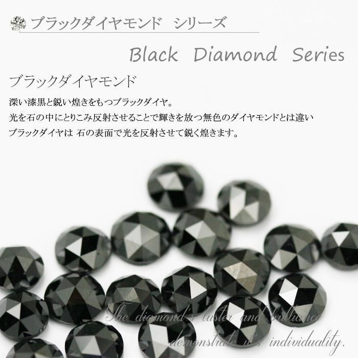 プラチナ900 ブラックダイヤモンド ピアス 1.0ct (トータル2石) 両耳用
