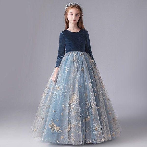 イベント ロング 150 140 130 1 110 プリンセスライン 袖あり 子供 女の子 ワンピース 結婚式 発表会 ピアノ ドレス キッズ 演奏会 ク エレガント 上品 中学生 ドレス 交換無料 Ahmedmostafa Us
