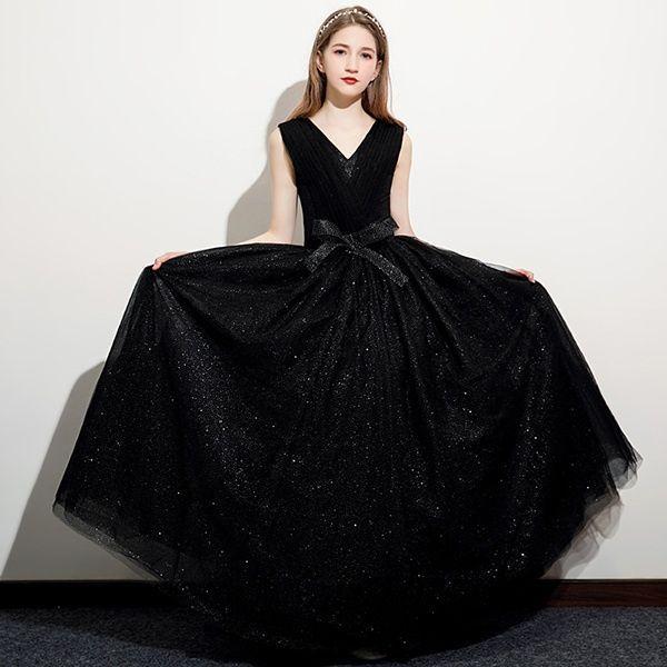 ロングドレス 160 ピアノ 発表会 中高生 高校生 ワンピース プリンセスドレス Aライン 発表会ドレス ノースリーブ Vネック コンクール フォーマル リボン付き こ ロングドレス ピアノ 発表会 中高生 高校生 ワンピース プリンセスドレス Aライン 発表会ドレス ノースリーブ Vネック コンクール フォーマル リボン付き