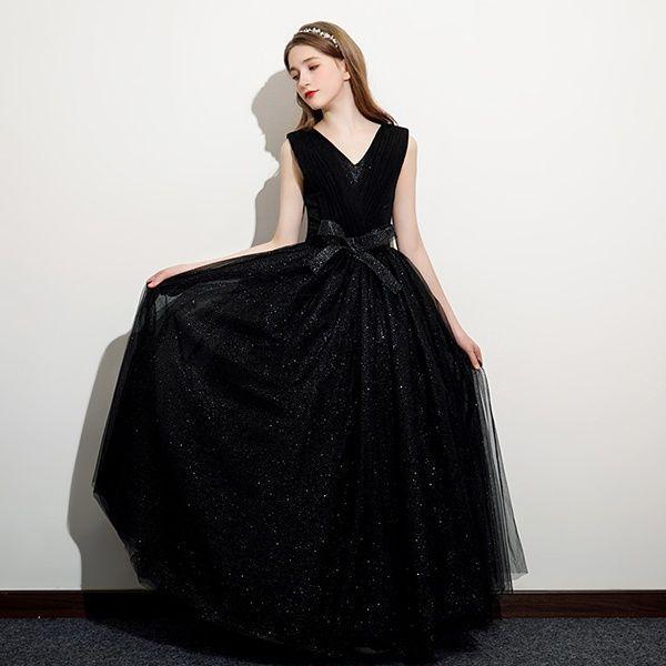 ロングドレス 160 ピアノ 発表会 中高生 高校生 ワンピース プリンセスドレス Aライン 発表会ドレス ノースリーブ Vネック コンクール フォーマル リボン付き こ ロングドレス ピアノ 発表会 中高生 高校生 ワンピース プリンセスドレス Aライン 発表会ドレス ノースリーブ Vネック コンクール フォーマル リボン付き