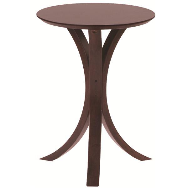 良質  丸型サイドテーブル ブラウン NET-410BR 高さ54.5cm 木製 サイドテーブル