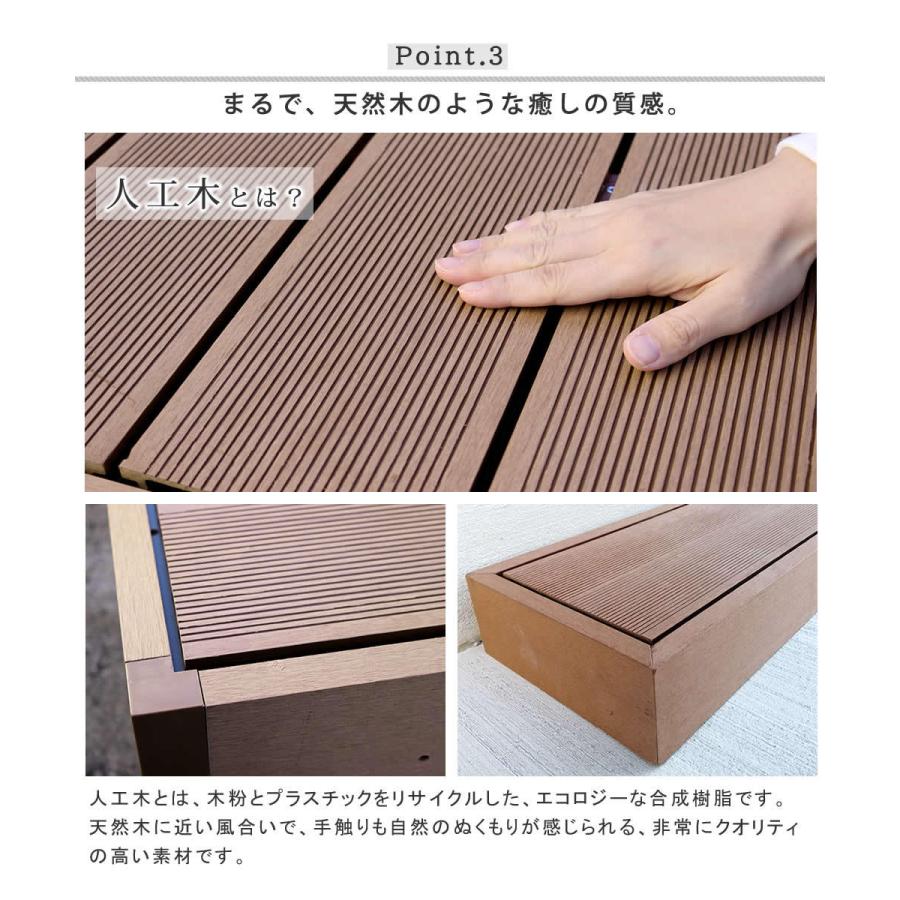 ウッドデッキ 人工木 Diy キット おしゃれ 樹脂 ガーデンデッキ 縁側 樹脂 Pwde Stp90 Indiyce 通販 Yahoo ショッピング