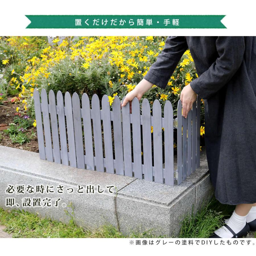 フェンス おしゃれ ガーデンフェンス Diy 柵 庭 木製 木 埋め込み 低め Wf 1f 2p Indiyce 通販 Yahoo ショッピング