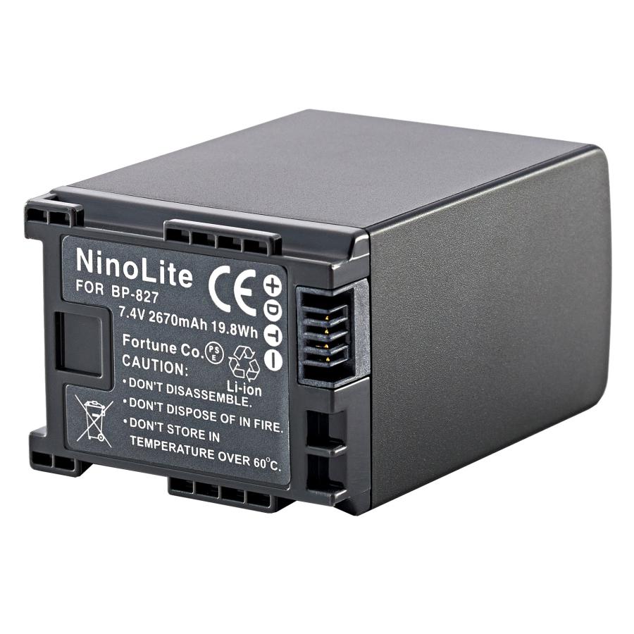 2個セット Canon iVISビデオカメラ用 BP-827D 互換バッテリー IVIS HF