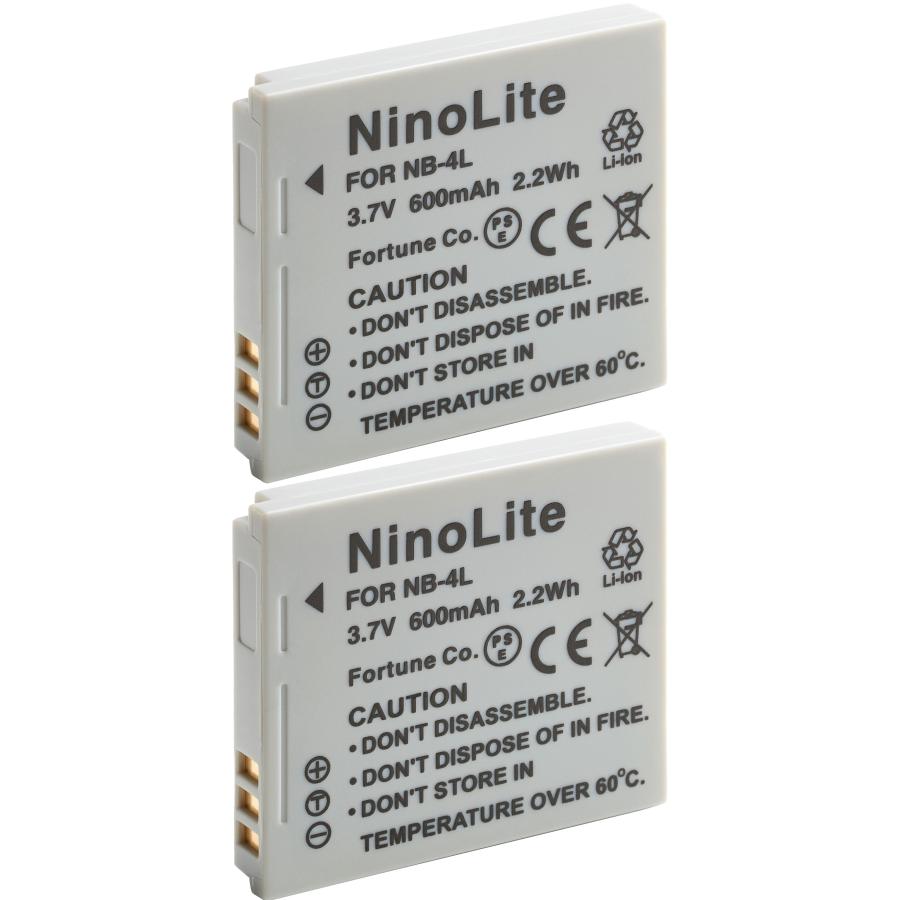 2個セット Canon キヤノン NB-4L 互換バッテリー IXY620F IXY610F