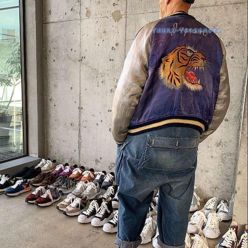 スカジャンメンズジャケットスタジャンジャンパーおしゃれ刺繍虎柄お兄系アウター春秋カジュアル防風アメカジ大きいサイズ お買い得品