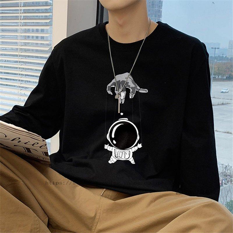 22新作長袖tシャツメンズロンtロングtトップス代30代かっこいいオシャレクルーネックプリント安い丸首春服インナーシャツ高品質高級感 100 安い