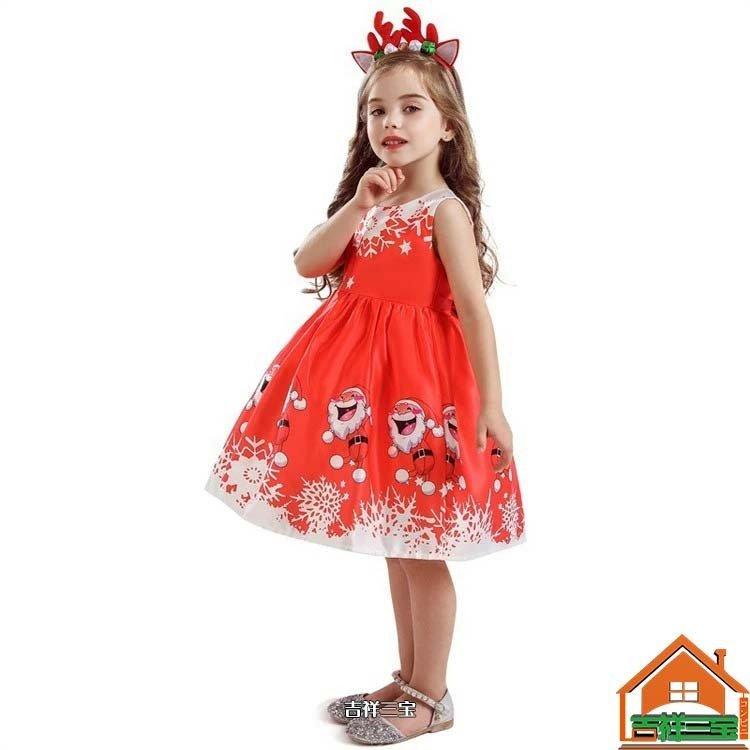 クリスマス衣装ノースリーブ可愛いコスチュームサンタベビー子供服イベントコスプレクリスマス衣装子供女の子ドレス2点セットこども発表会 有名ブランド