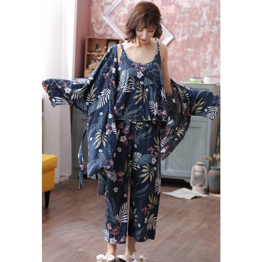 パジャマルームウェアレディース女性夏可愛い部屋着3点セットアップ半袖短パン寝間着薄手コットン寝巻きおしゃれ 希少 黒入荷