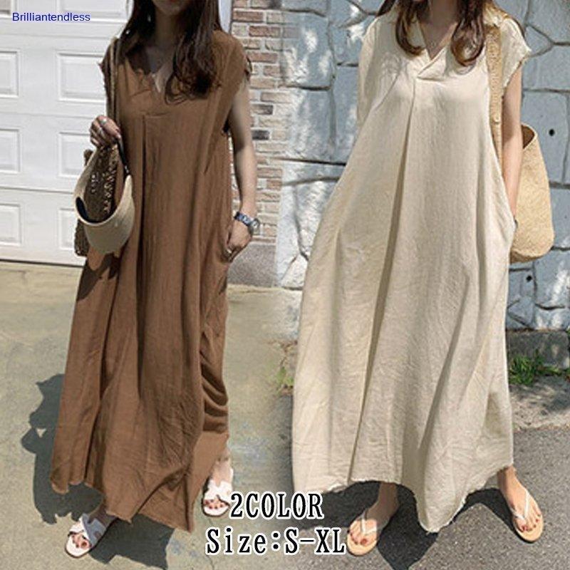 ファッション 耐熱 二層 足あとぐらす M ｖネック麻マキシ丈ワンピースオルチャン21レディースフレアワンピースロング丈春コーデワンピース体型カバー上品通勤ol Txsektxigr Www Ludlowbar Com Au