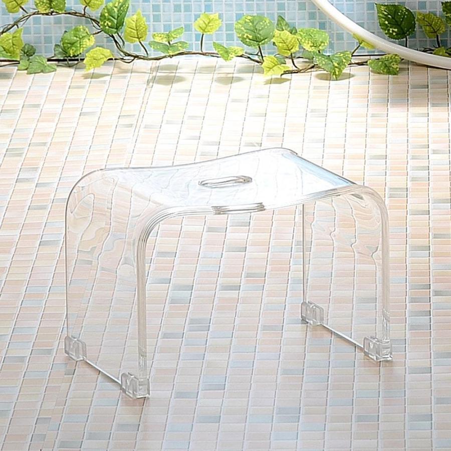 風呂 椅子 バスチェア アクリル 高さ 20cm Sサイズ Kuai (クーアイ)｜dietya｜08