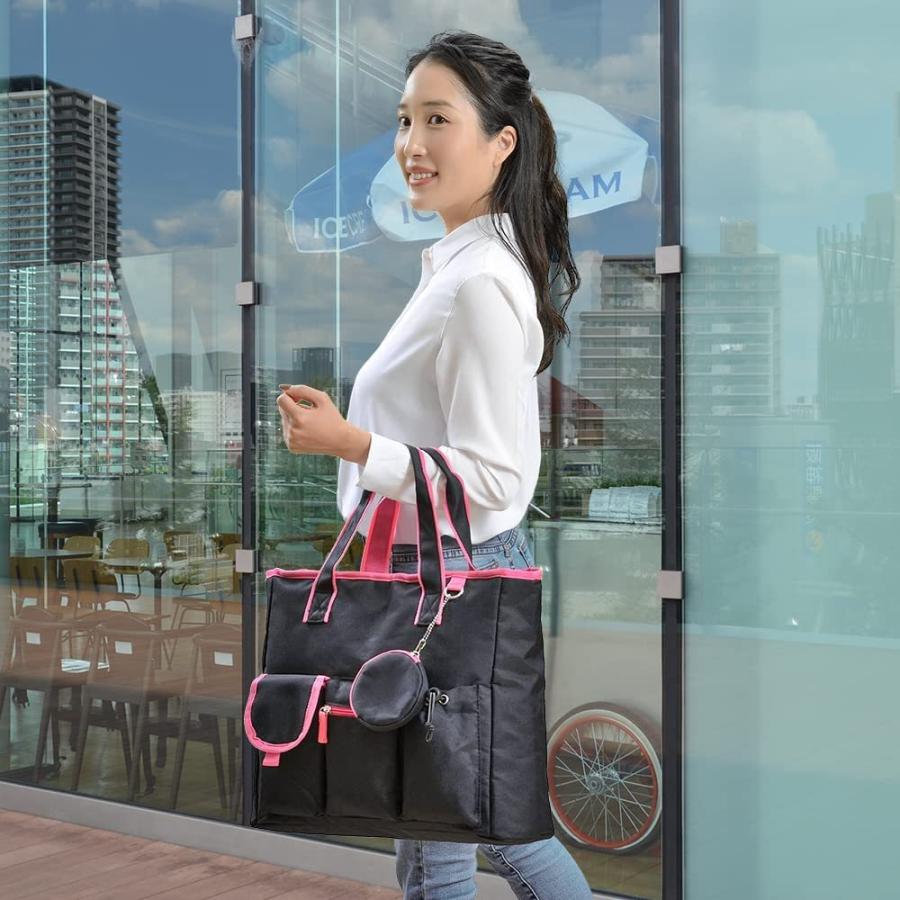 クーアイ(Kuai) バッグ 超軽量 ポケットいっぱい 多機能 手提げバッグ