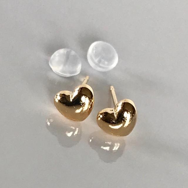K18ピアス ハートピアス 5mm ハート型 18金の画像