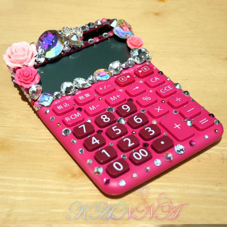 極上！高級ビジューとスワロの宝石盛り♪ミックスベリー デコ電卓 by Kanna |  | 01