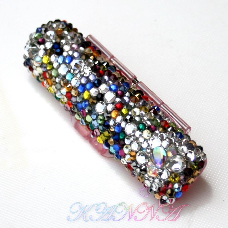 A級ガラスカラフルストーンとのデコ印鑑ケース by Kanna | 