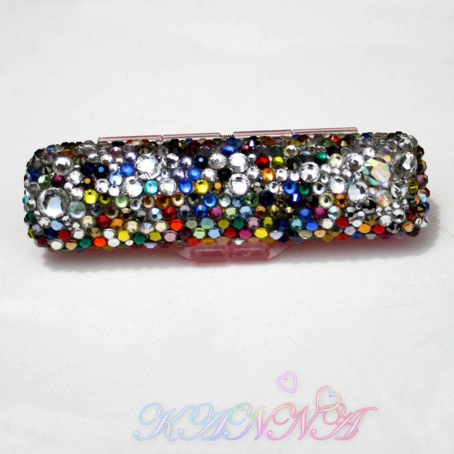 A級ガラスカラフルストーンとのデコ印鑑ケース by Kanna |  | 01