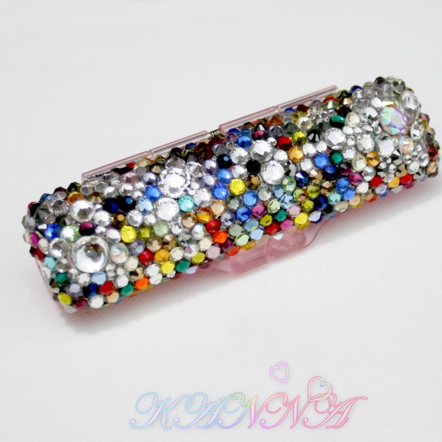 A級ガラスカラフルストーンとのデコ印鑑ケース by Kanna |  | 02