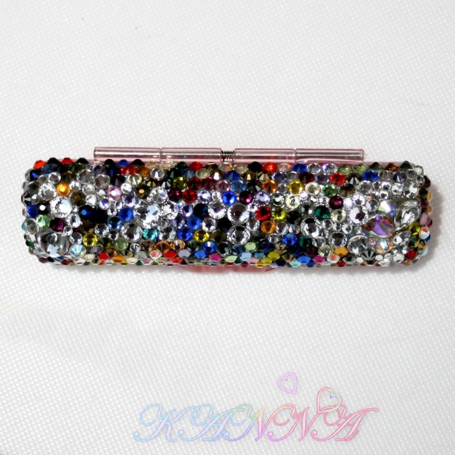 A級ガラスカラフルストーンとのデコ印鑑ケース by Kanna |  | 03