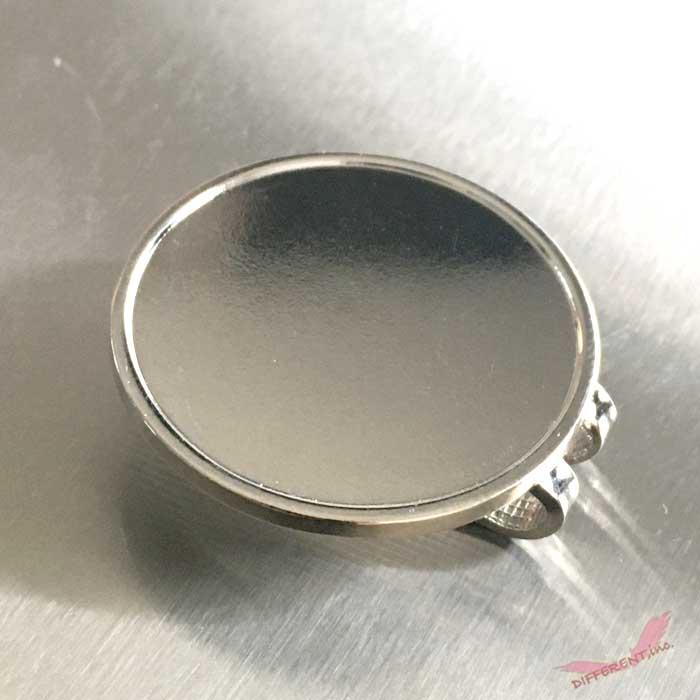 ビッグサイズのゴルフマーカー 33mm シルバー フチあり ハットクリップセット |  | 03